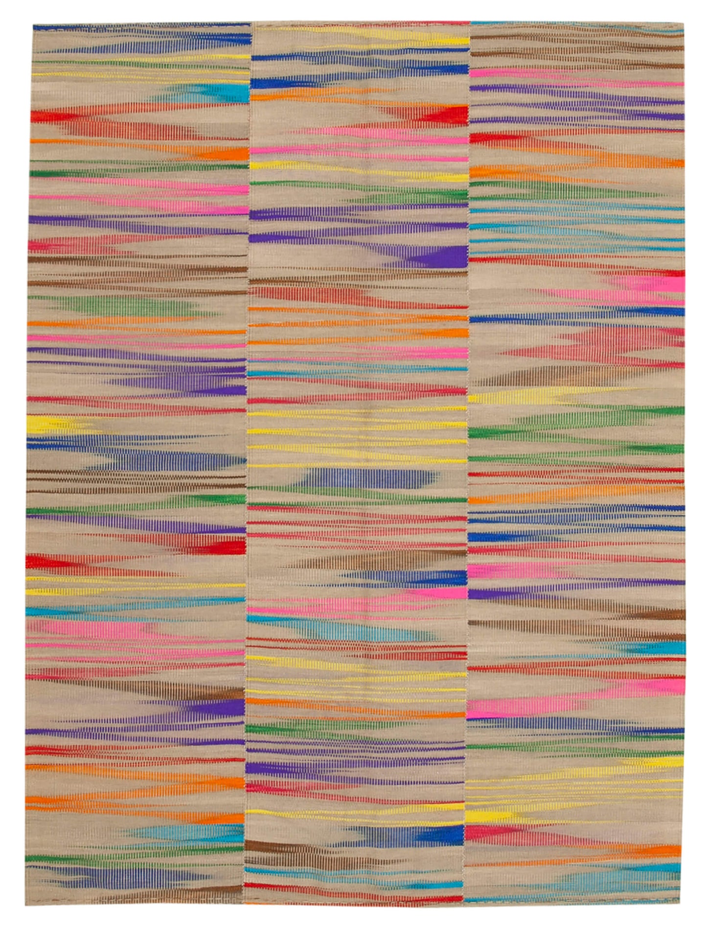 7x9 Multicolor Contemporary Kilim Rug - 37510