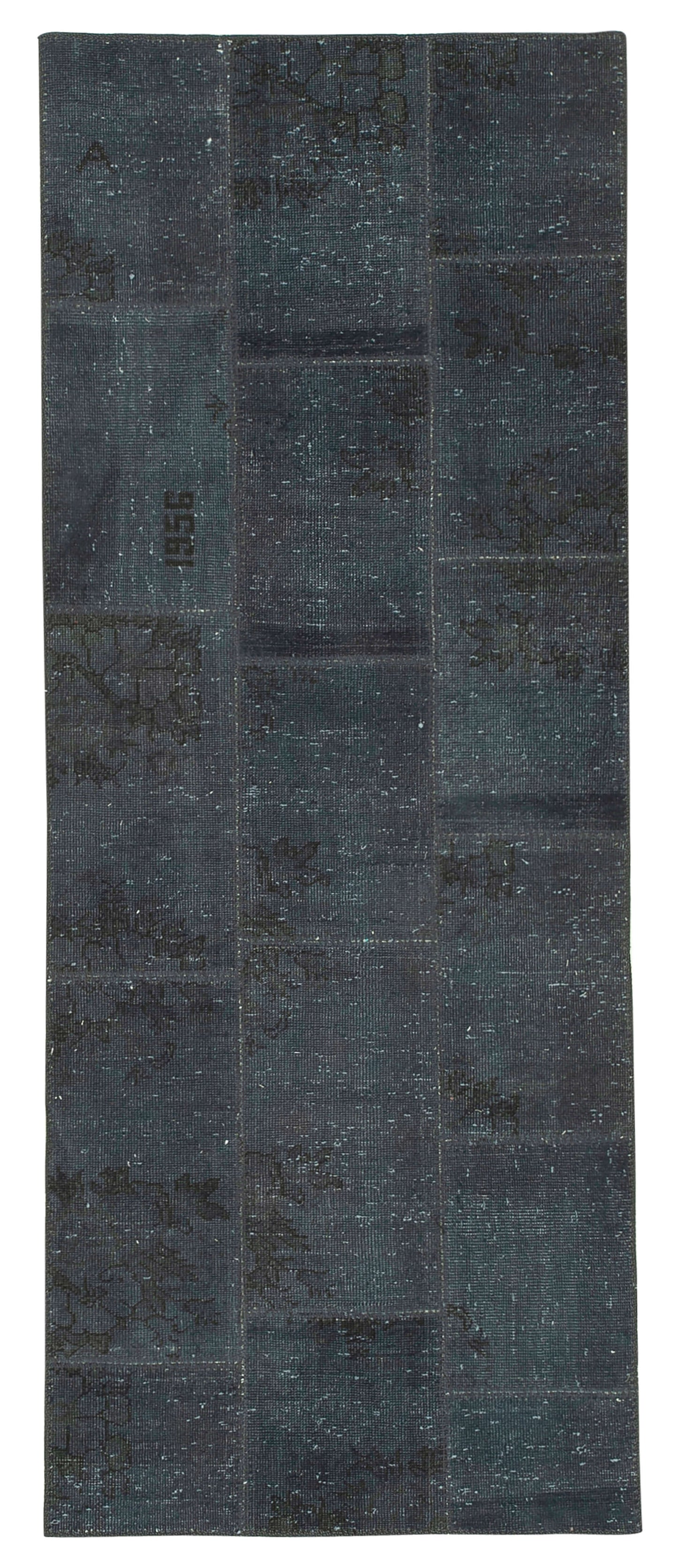 3x7 Grey Patchwork Runner Rug - 37634