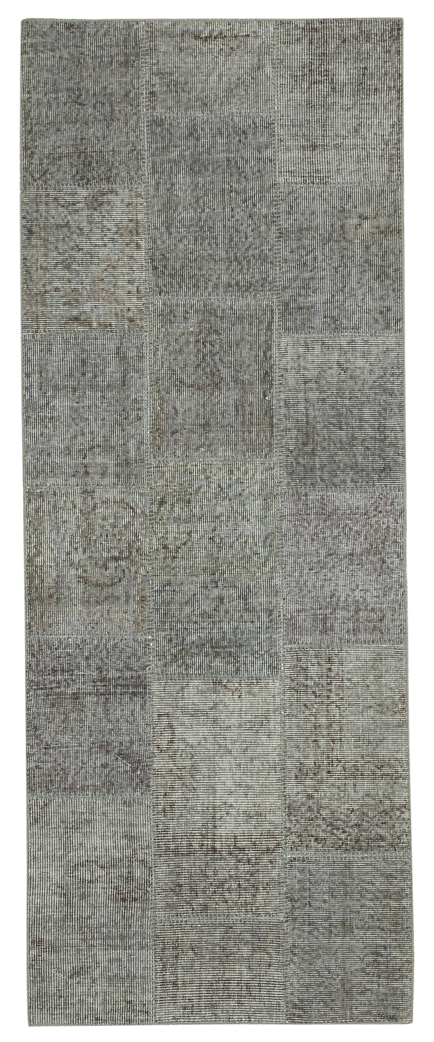 3x7 Grey Patchwork Runner Rug - 37637