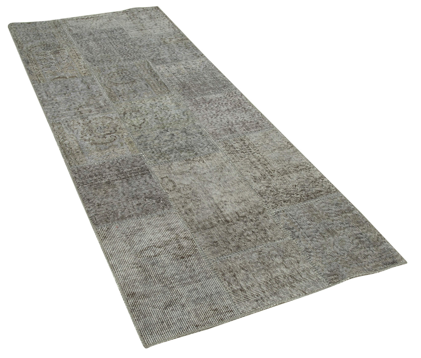 3x7 Grey Patchwork Runner Rug - 37637