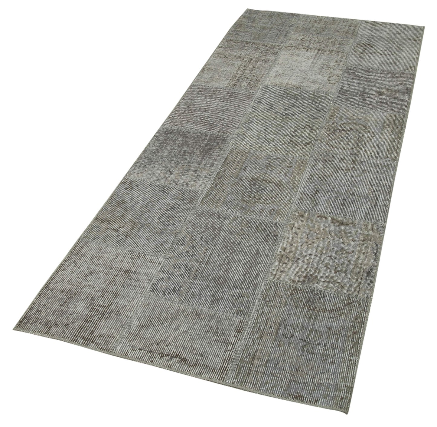 3x7 Grey Patchwork Runner Rug - 37637