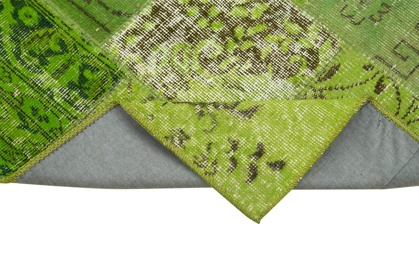 3x10 Green Patchwork Runner Rug - 37660