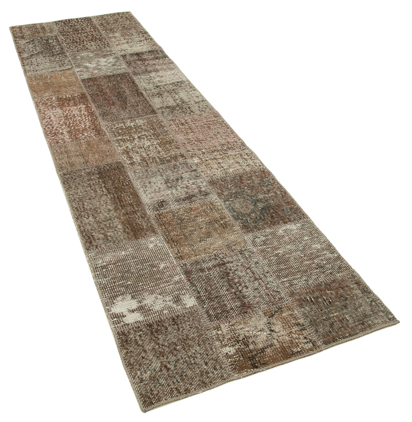 3x10 Brown Patchwork Runner Rug - 37669