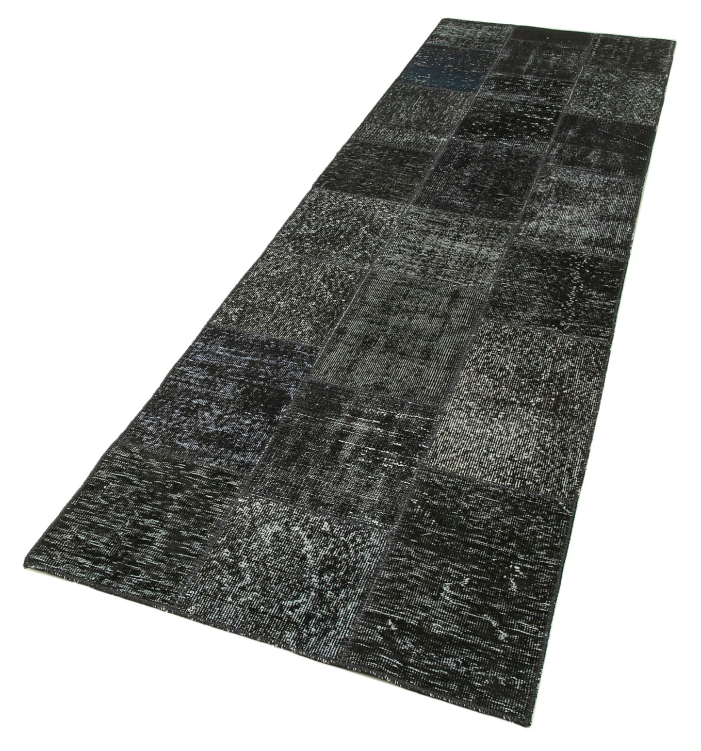 3x10 Black Patchwork Runner Rug - 37703