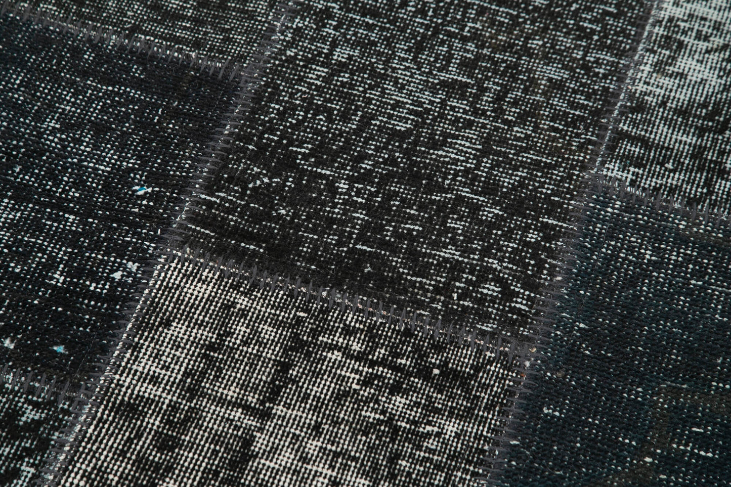 3x10 Black Patchwork Runner Rug - 37705