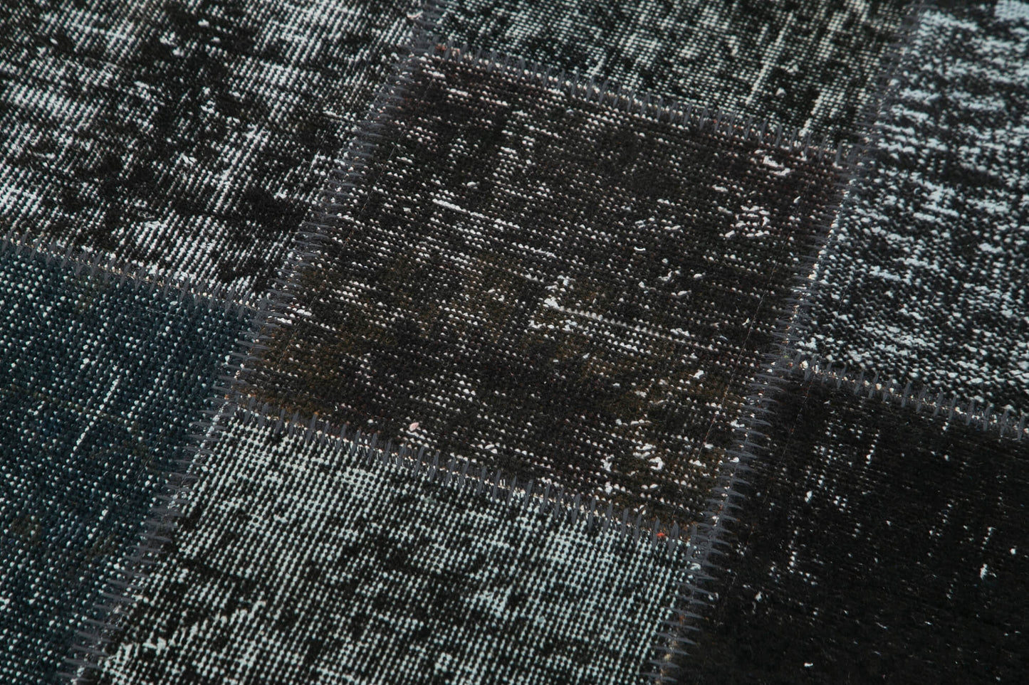 3x10 Black Patchwork Runner Rug - 37708