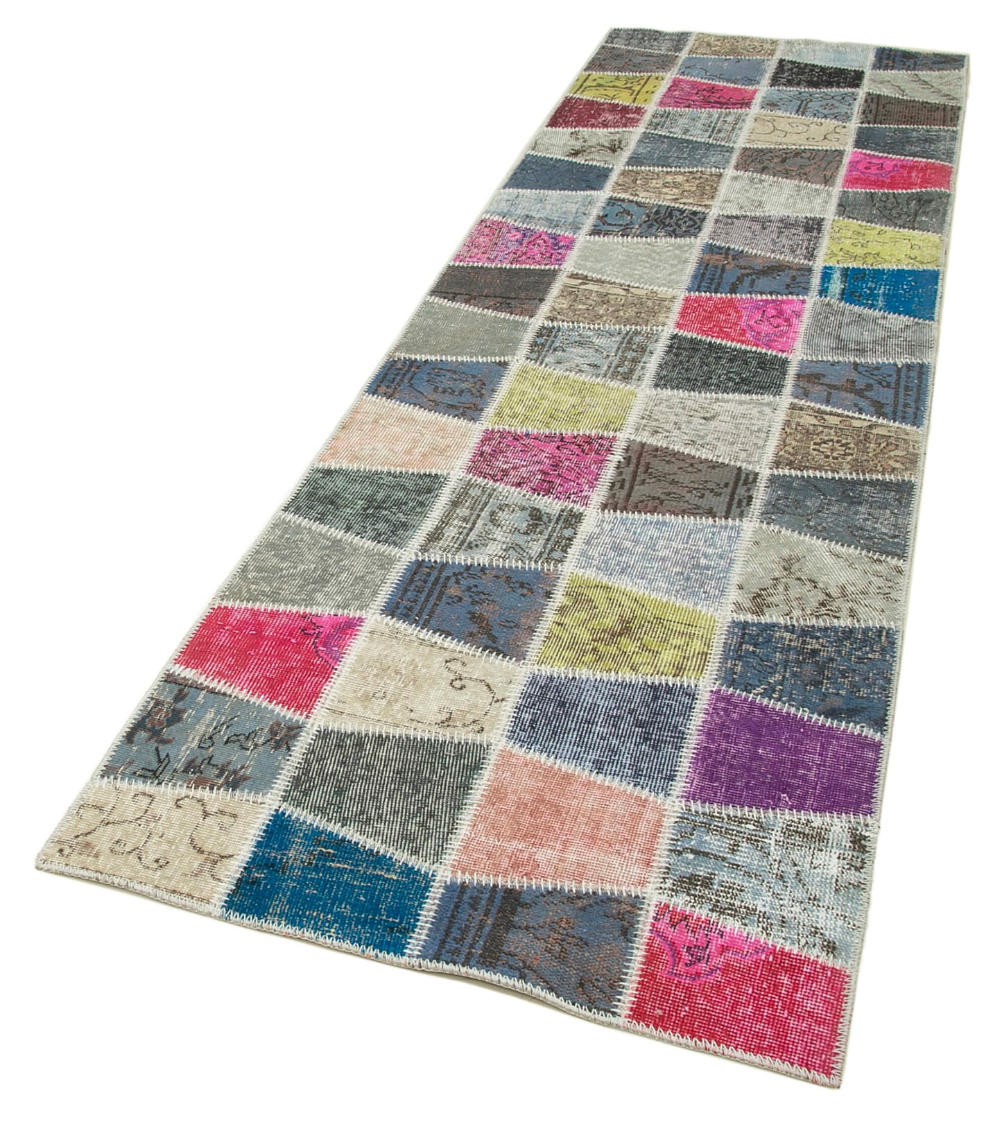 3x10 Multicolor Patchwork Runner Rug - 37721
