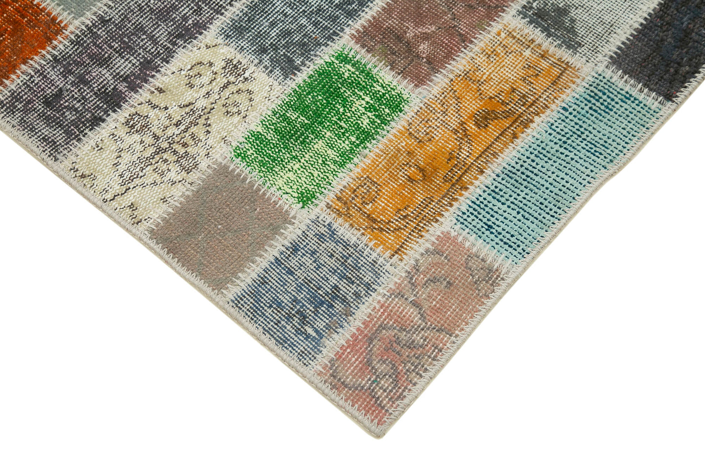 3x10 Multicolor Patchwork Runner Rug - 37734