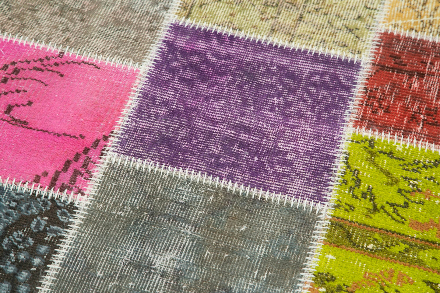 3x10 Multicolor Patchwork Runner Rug - 37735