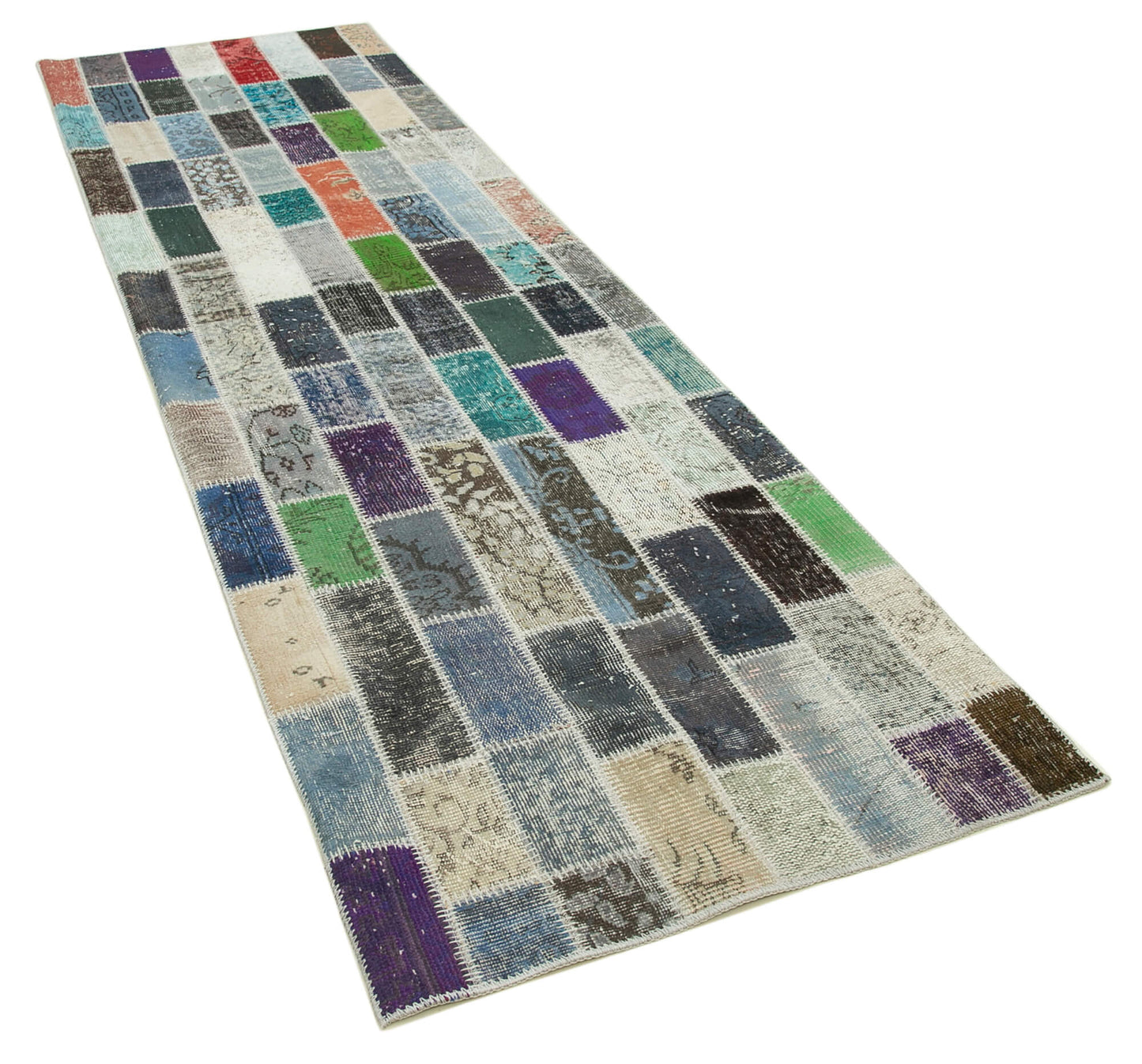 3x10 Multicolor Patchwork Runner Rug - 37746