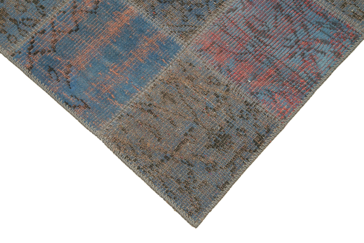 3x10 Blue Patchwork Runner Rug - 37747