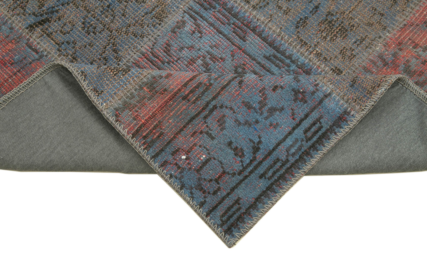 3x10 Blue Patchwork Runner Rug - 37747