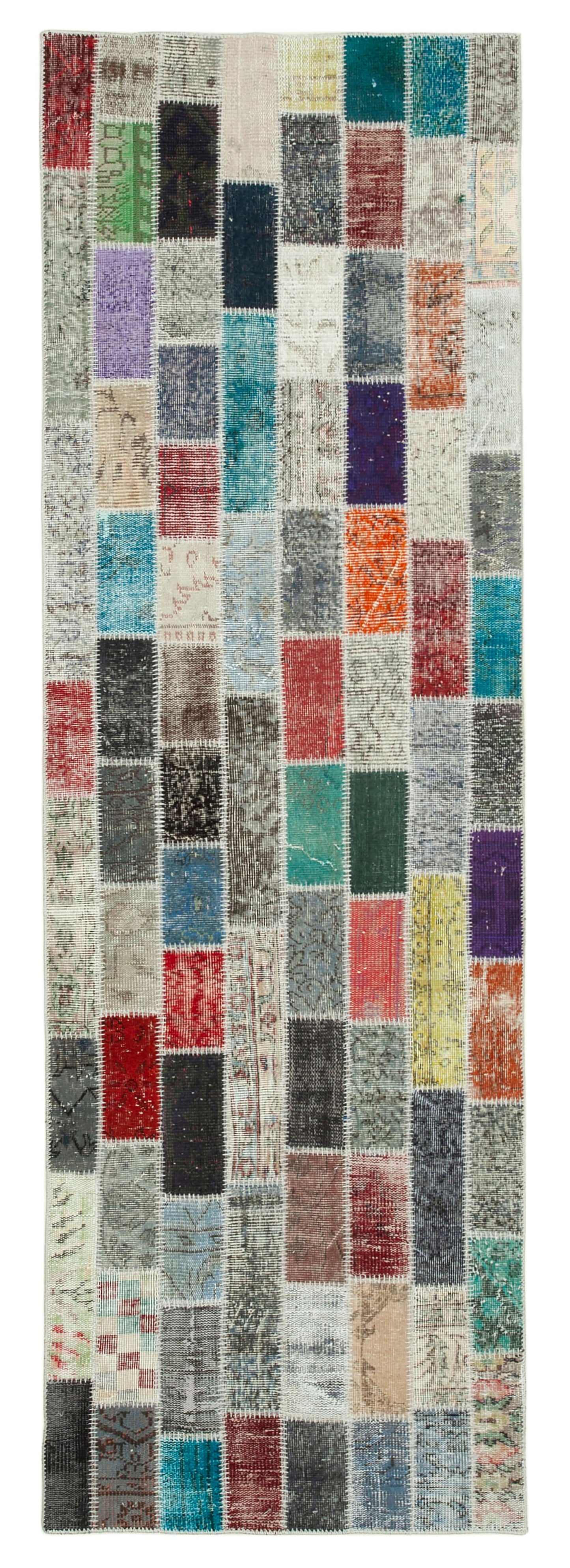 3x10 Multicolor Patchwork Runner Rug - 37750