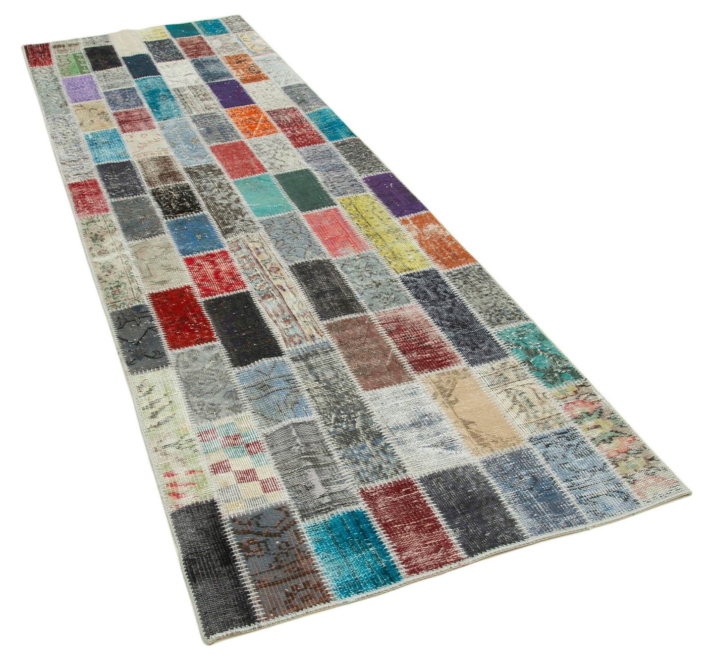 3x10 Multicolor Patchwork Runner Rug - 37750