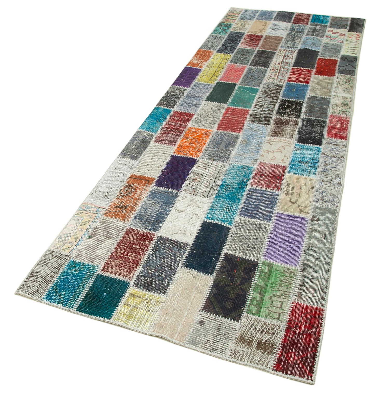 3x10 Multicolor Patchwork Runner Rug - 37750