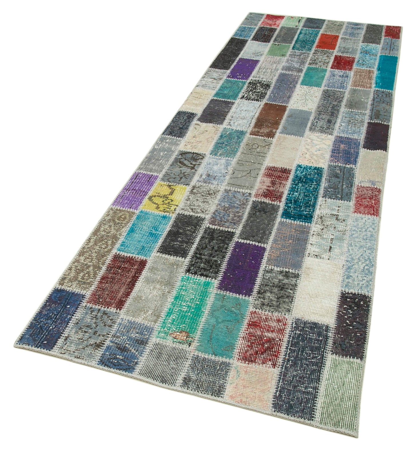 3x10 Multicolor Patchwork Runner Rug - 37755
