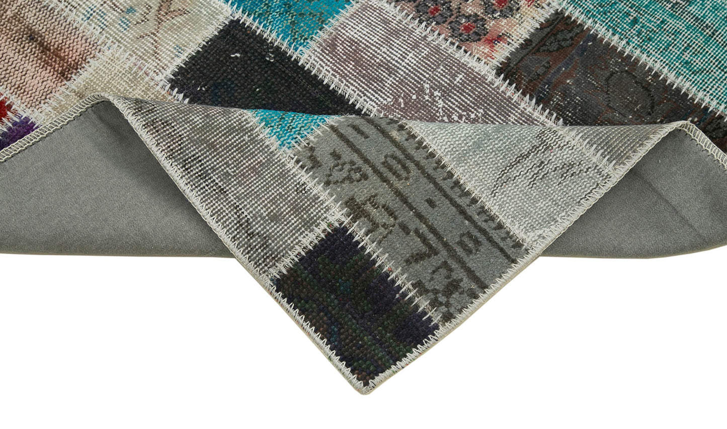 3x10 Blue Patchwork Runner Rug - 37757