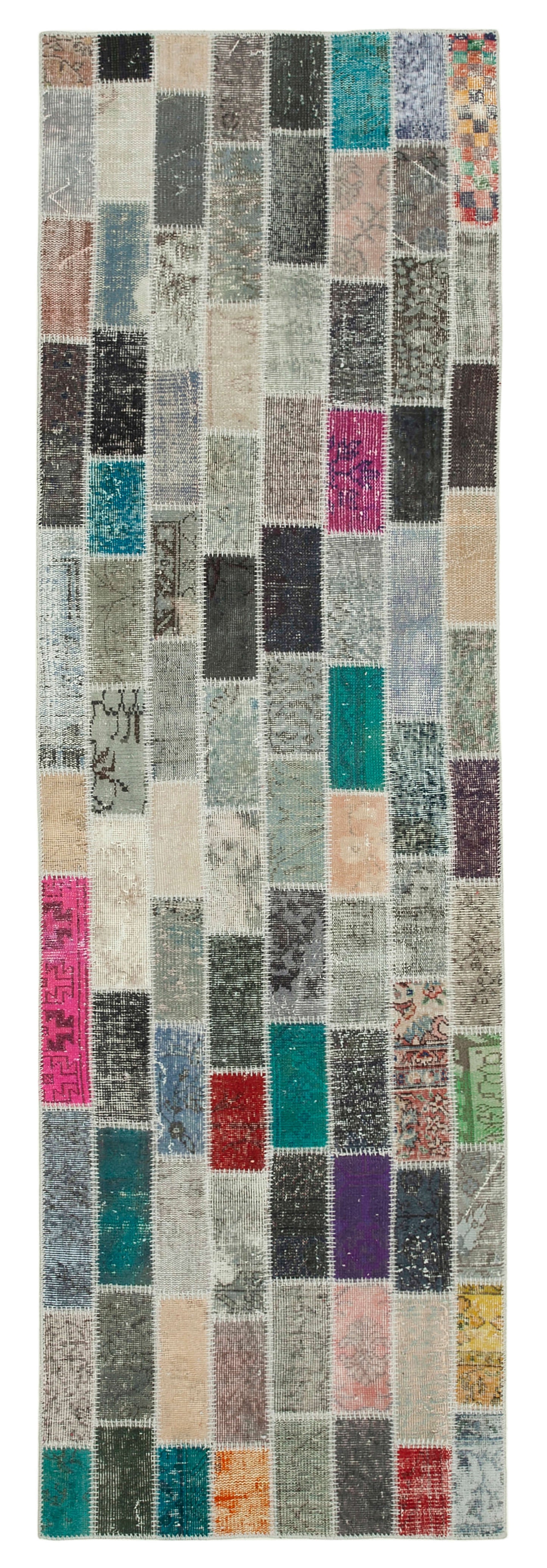3x10 Multicolor Patchwork Runner Rug - 37758