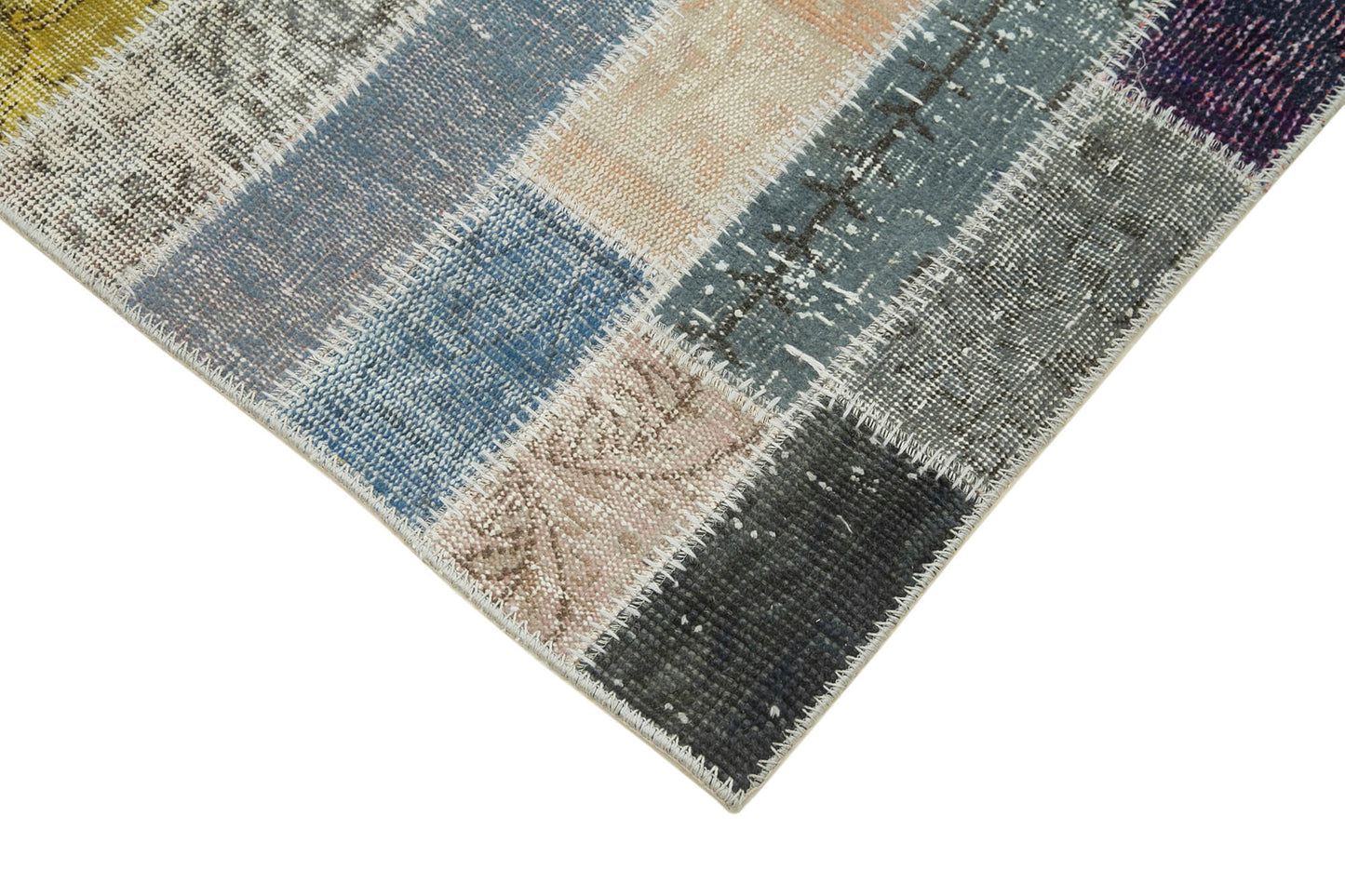 3x11 Multicolor Patchwork Runner Rug - 37761