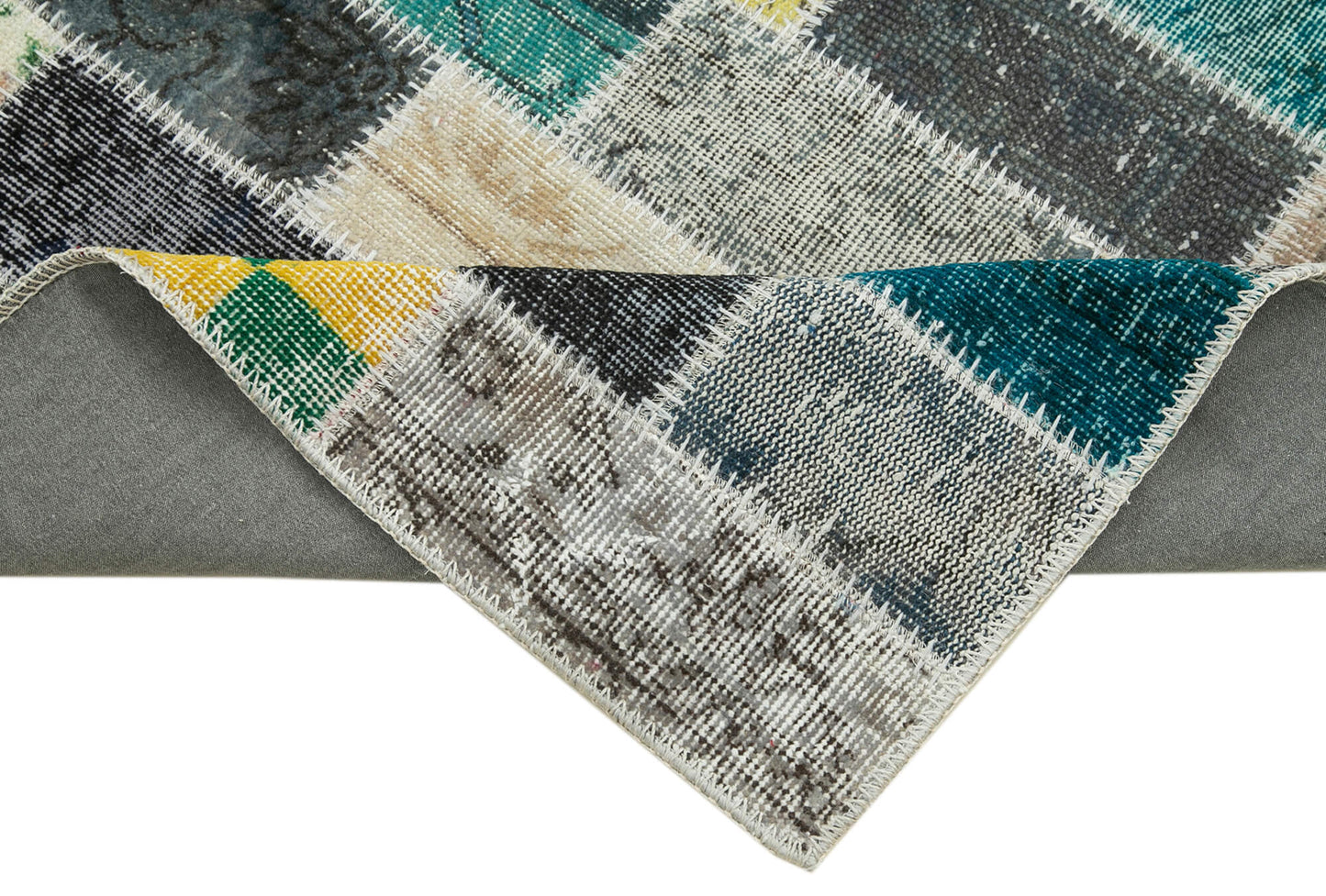 3x9 Multicolor Patchwork Runner Rug - 37765