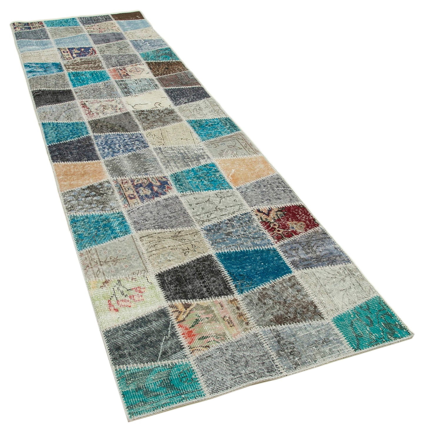 3x10 Multicolor Patchwork Runner Rug - 37777