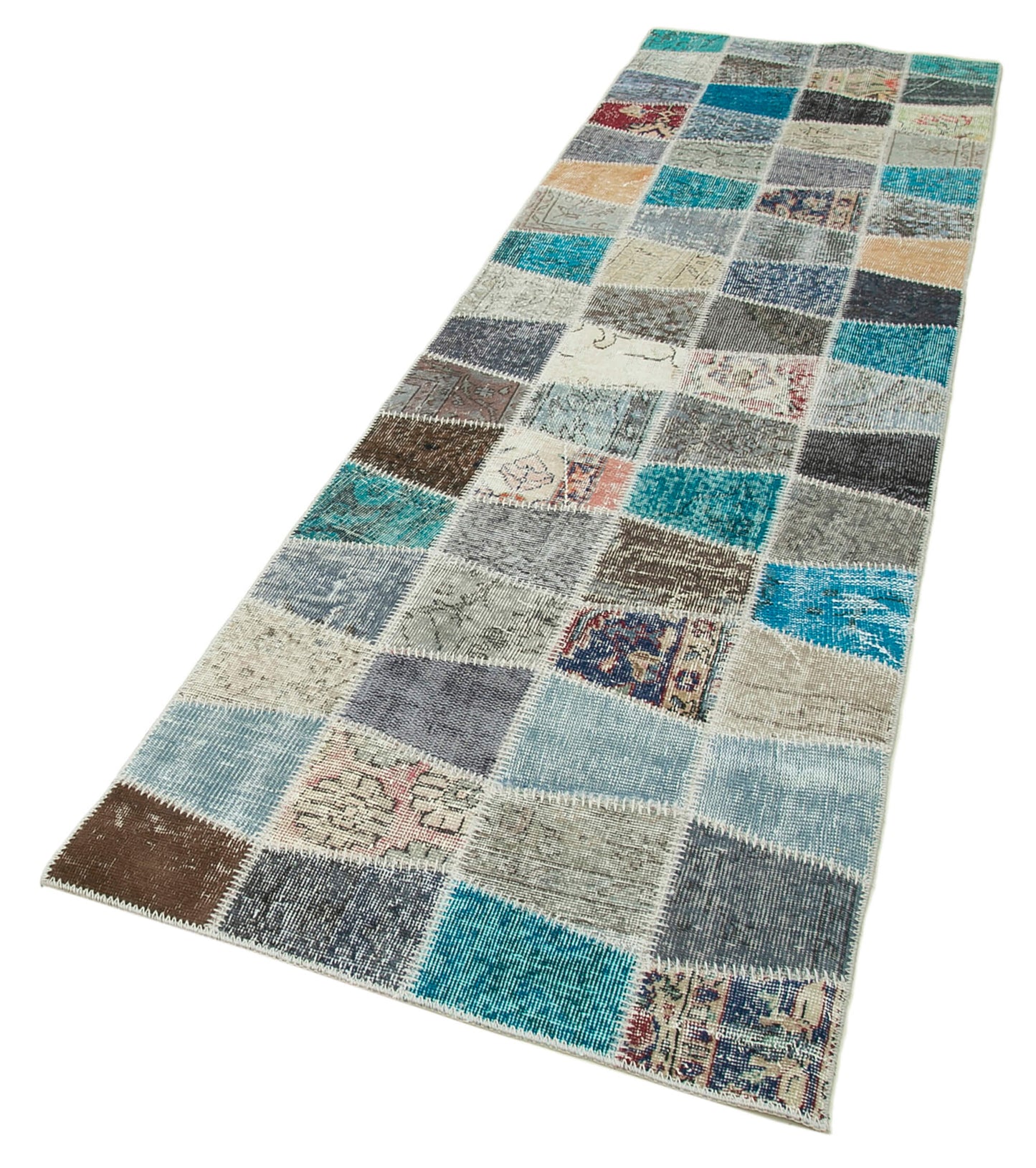 3x10 Multicolor Patchwork Runner Rug - 37777