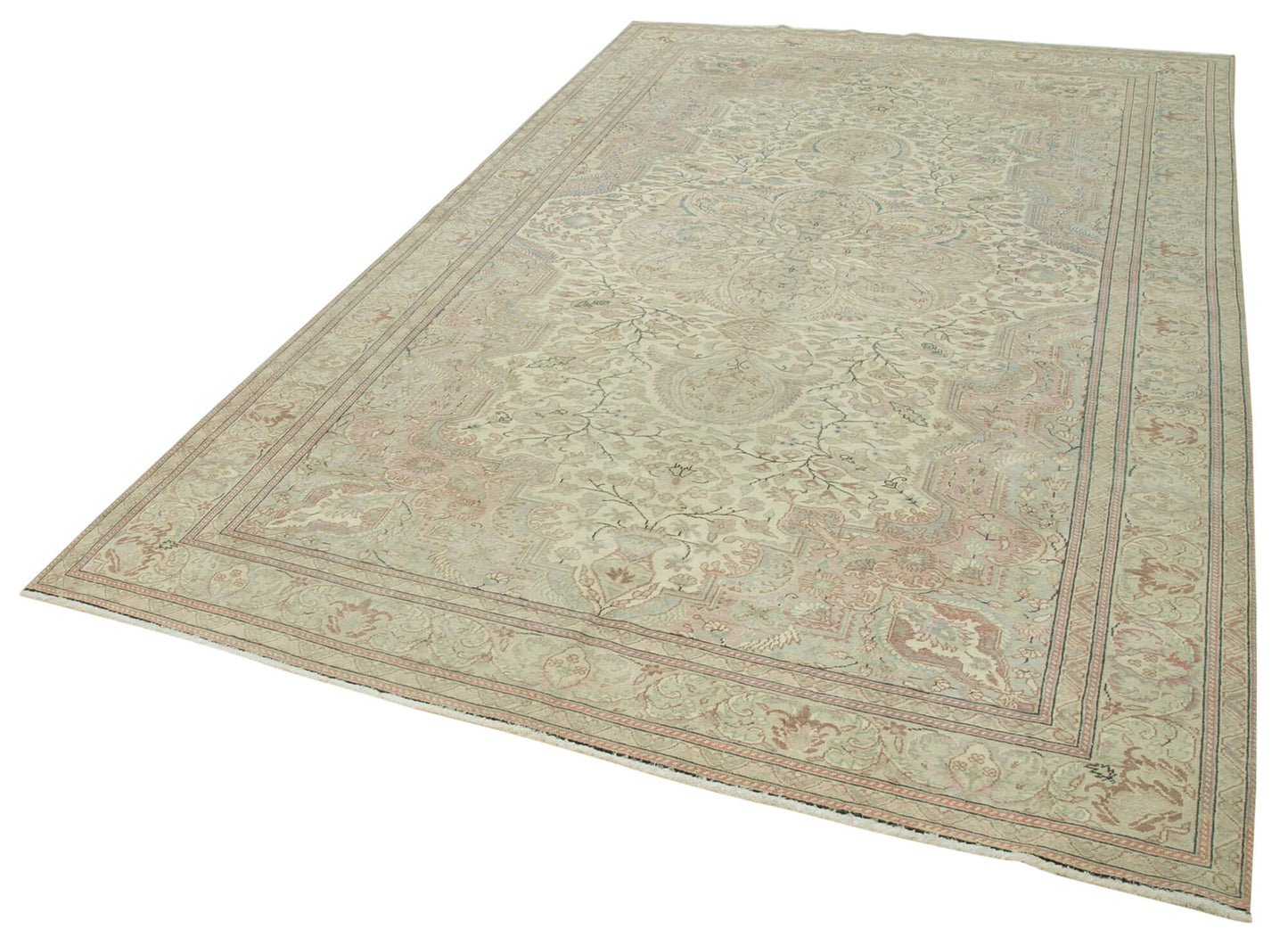 6x10 Beige Vintage Rug - 37867