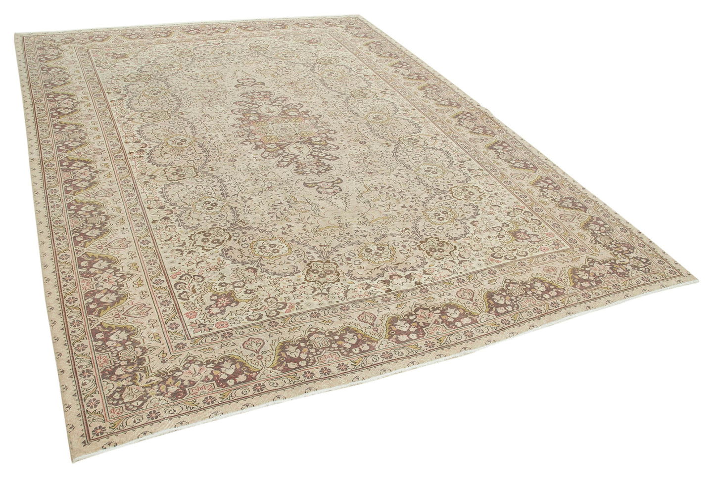 7x9 Beige Vintage Rug - 37915
