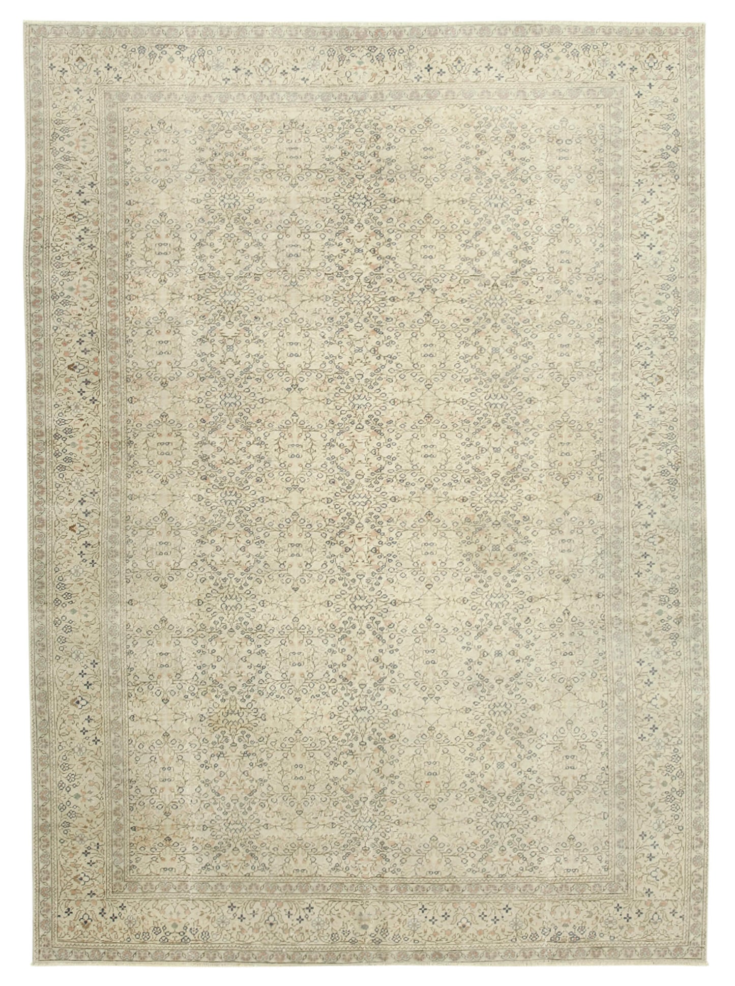 7x9 Beige Vintage Rug - 37926
