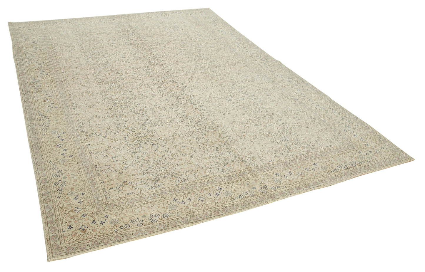 7x9 Beige Vintage Rug - 37926