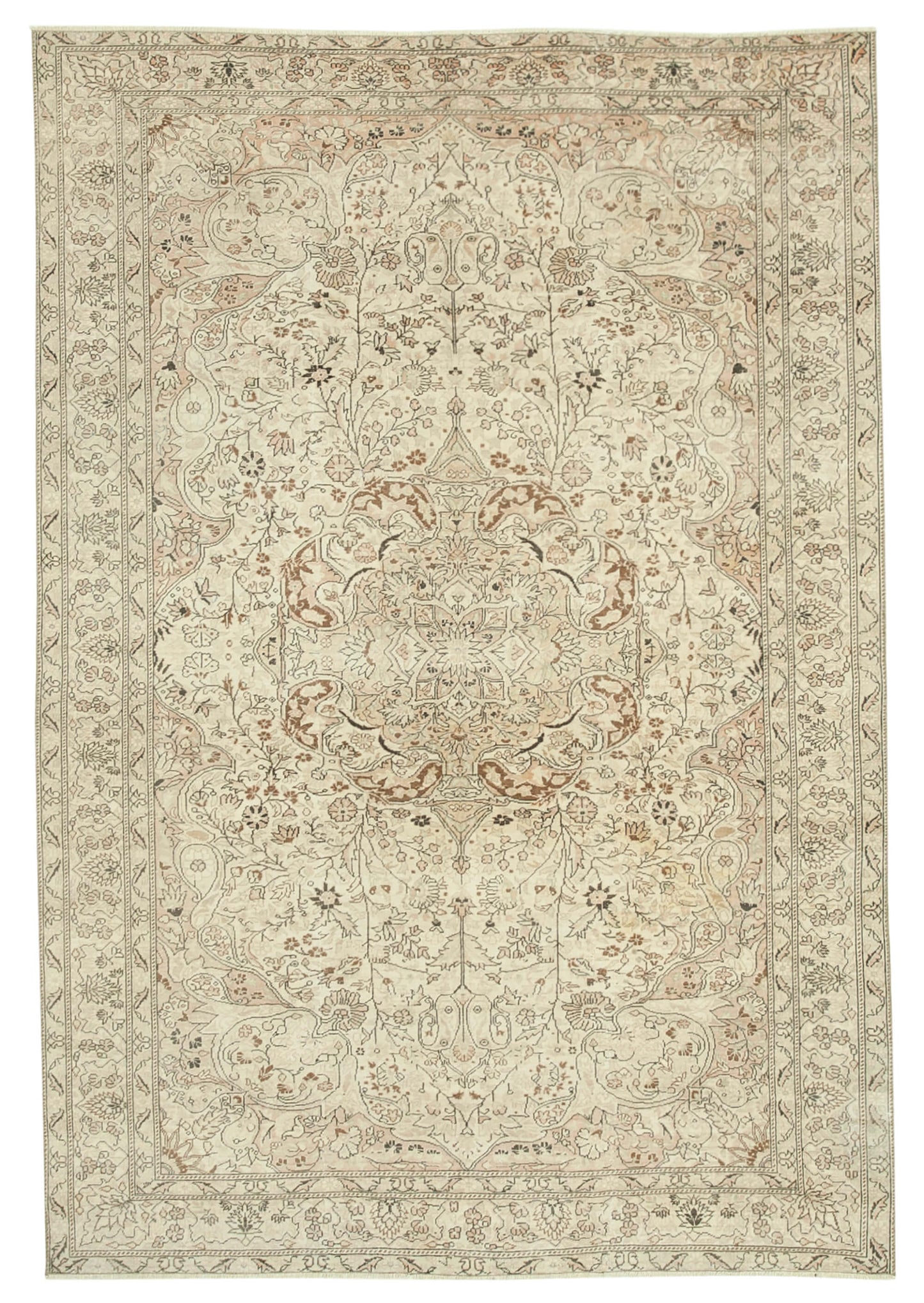 6x9 Beige Vintage Rug - 37933