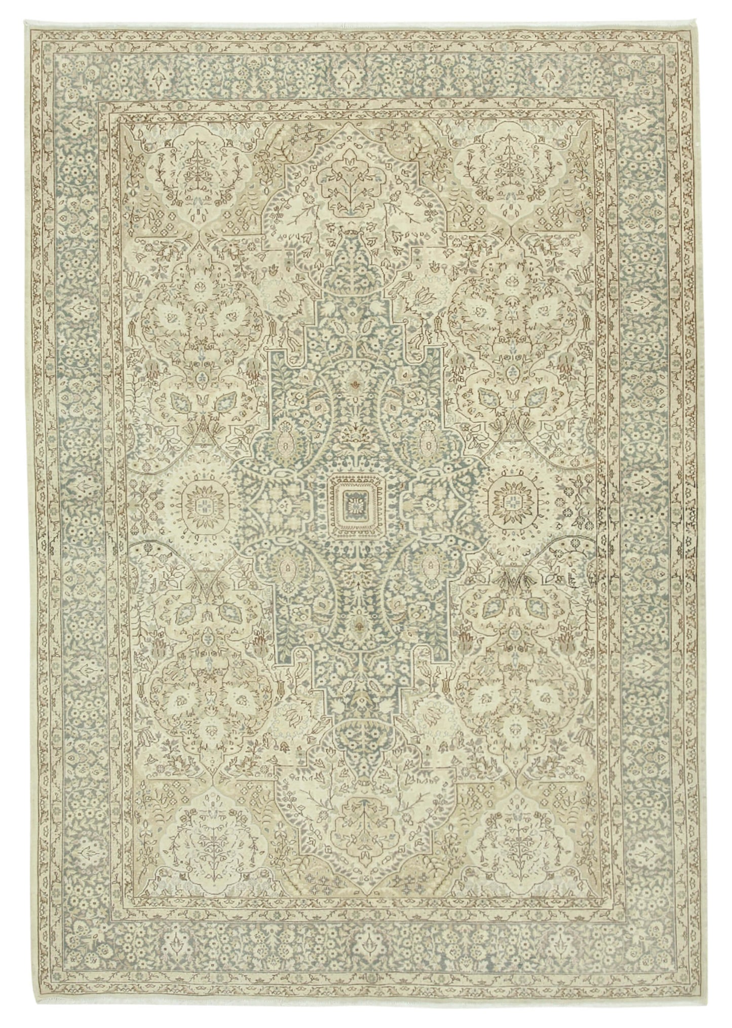7x10 Beige Vintage Rug - 37939