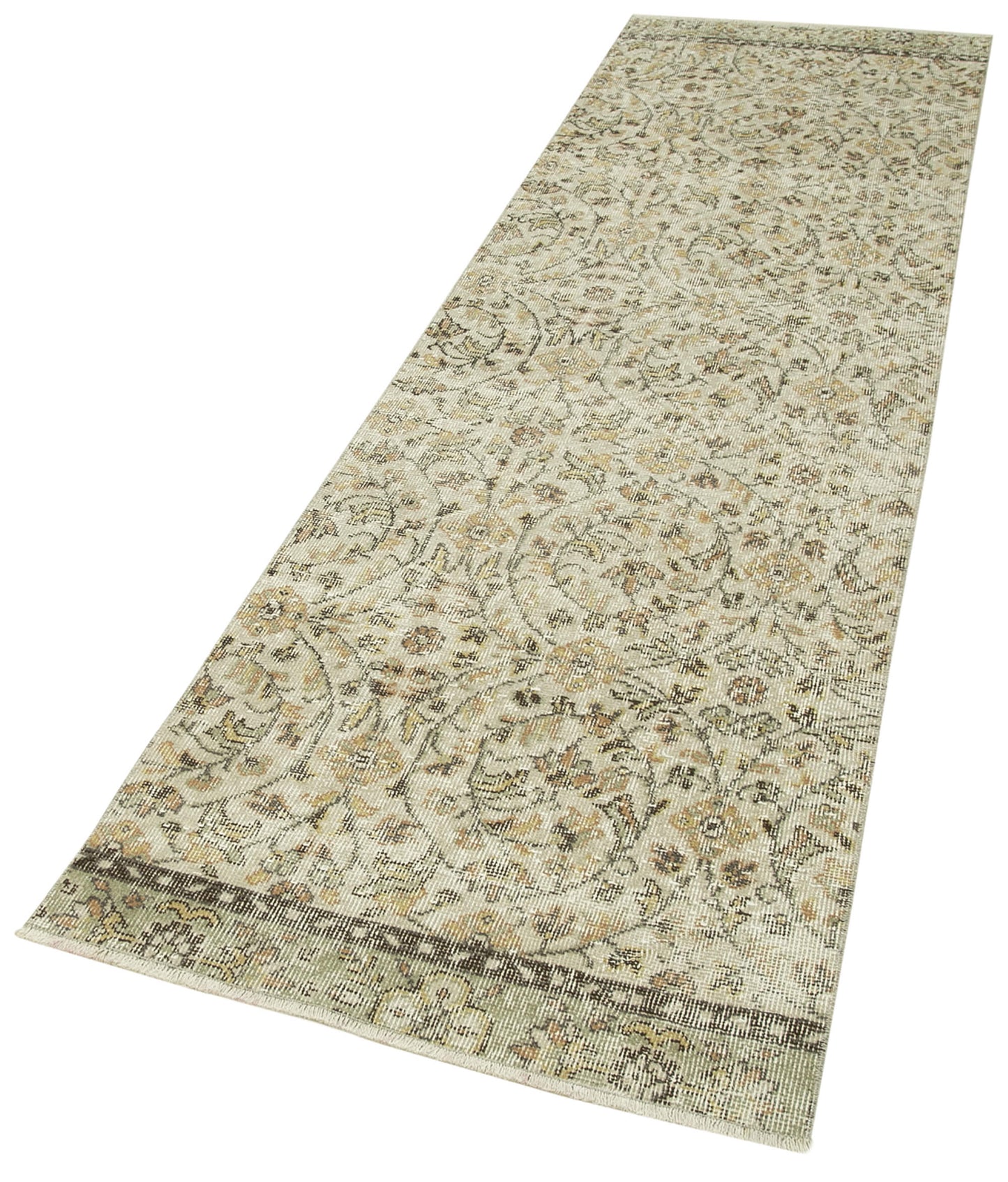 3x9 Beige Overdyed Runner Rug - 38176