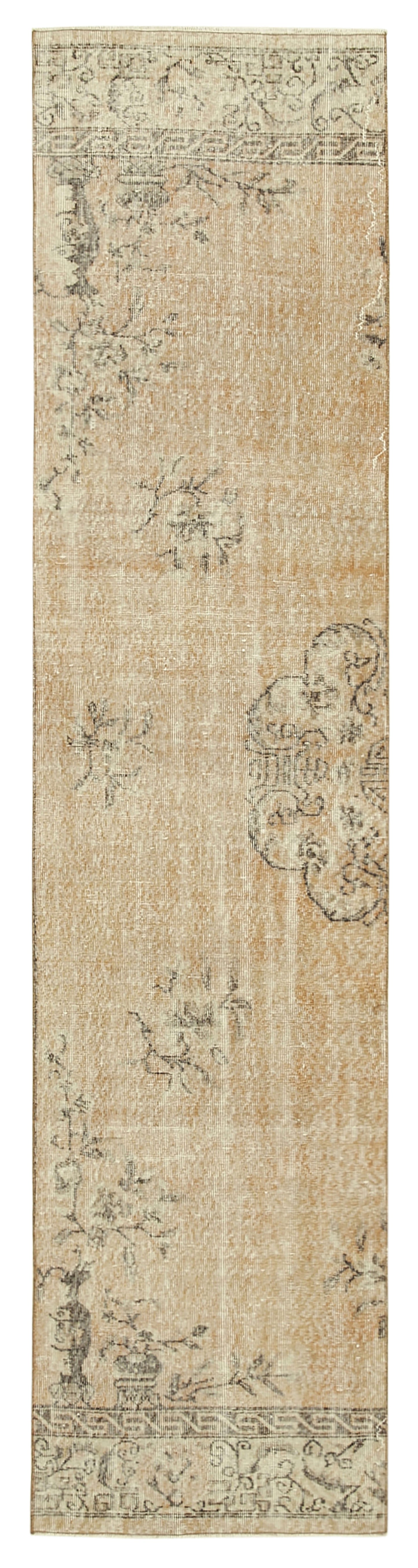 3x11 Beige Overdyed Runner Rug - 38189