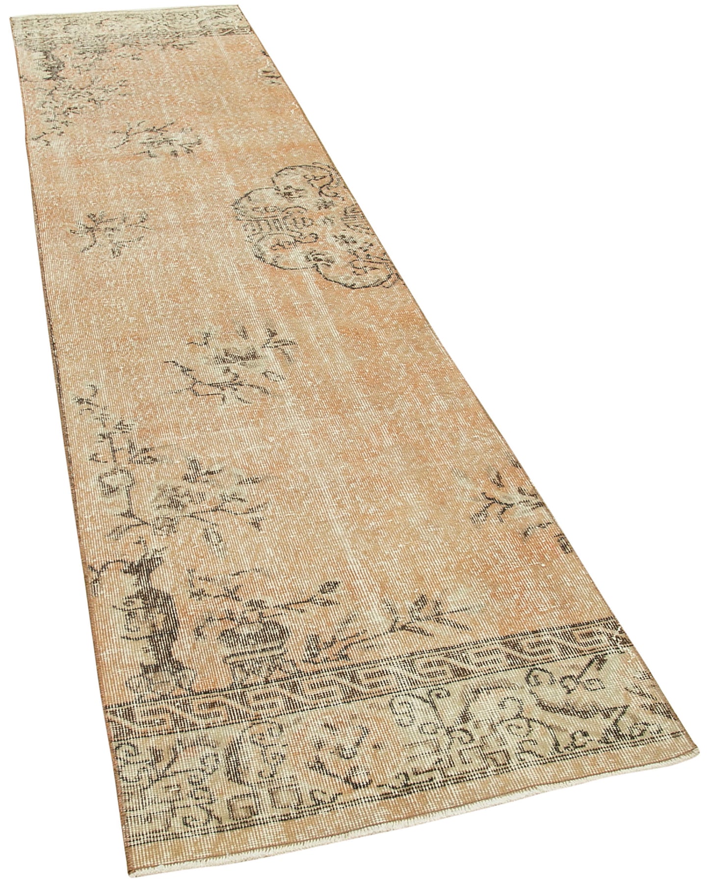 3x11 Beige Overdyed Runner Rug - 38189