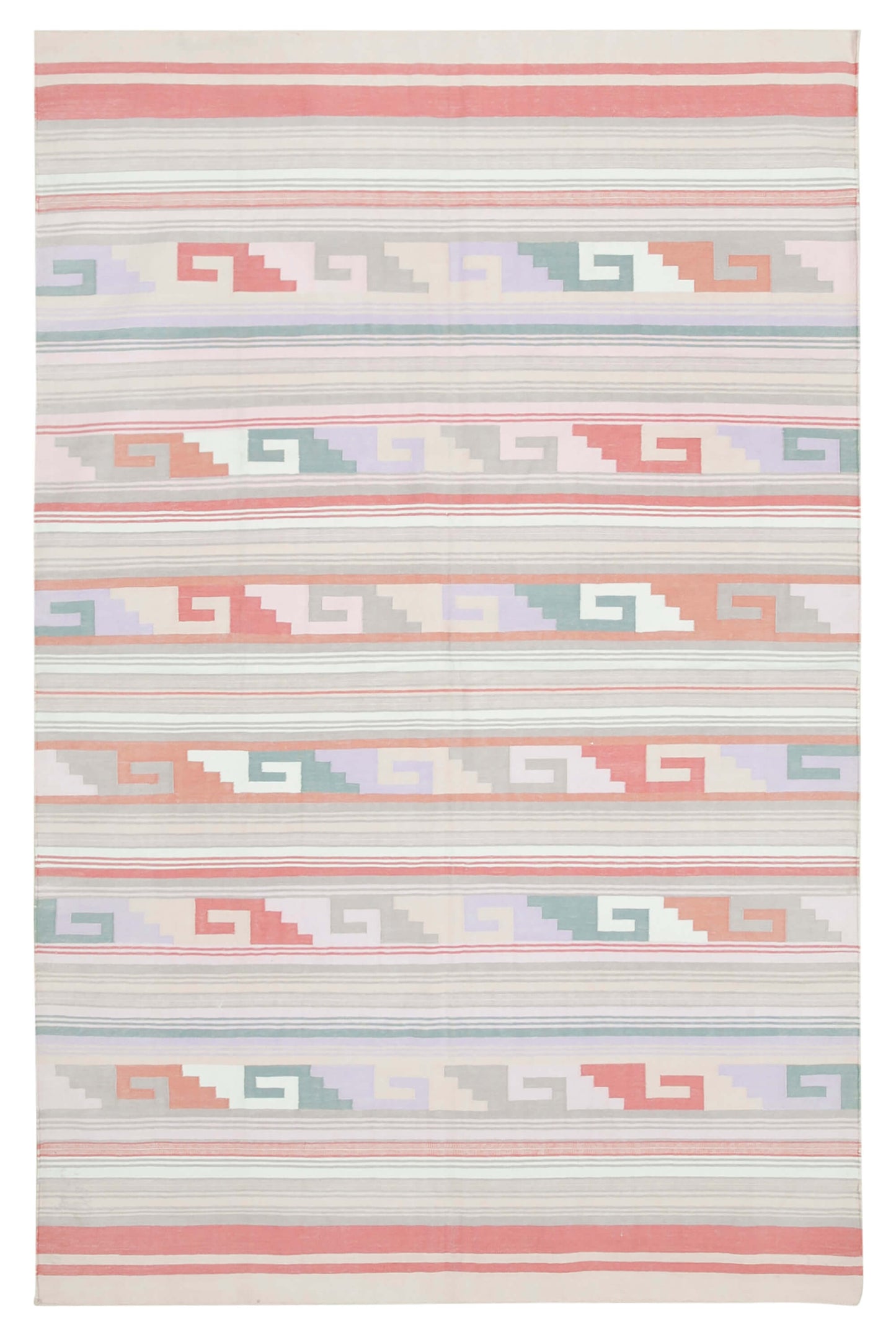 6x9 Red Dhurrie Rug - 38262