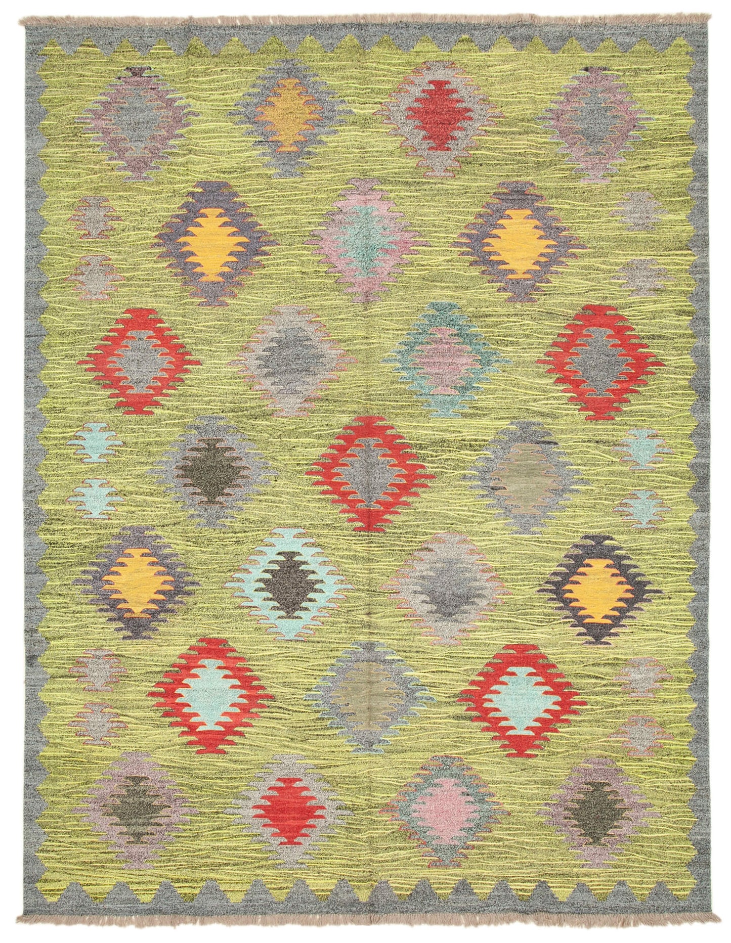 9x12 Multicolor Contemporary Area Rug - 38275