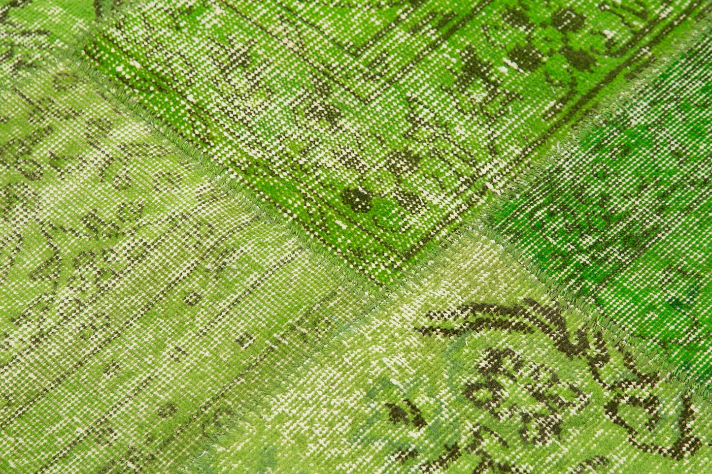 5x5 Green Round Patchwork Rug - 38698