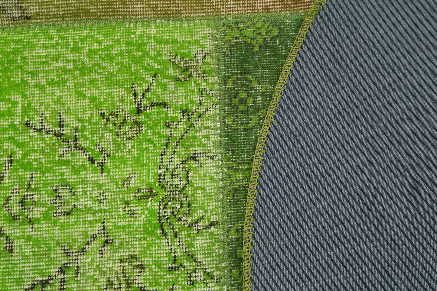 5x5 Green Round Patchwork Rug - 38699