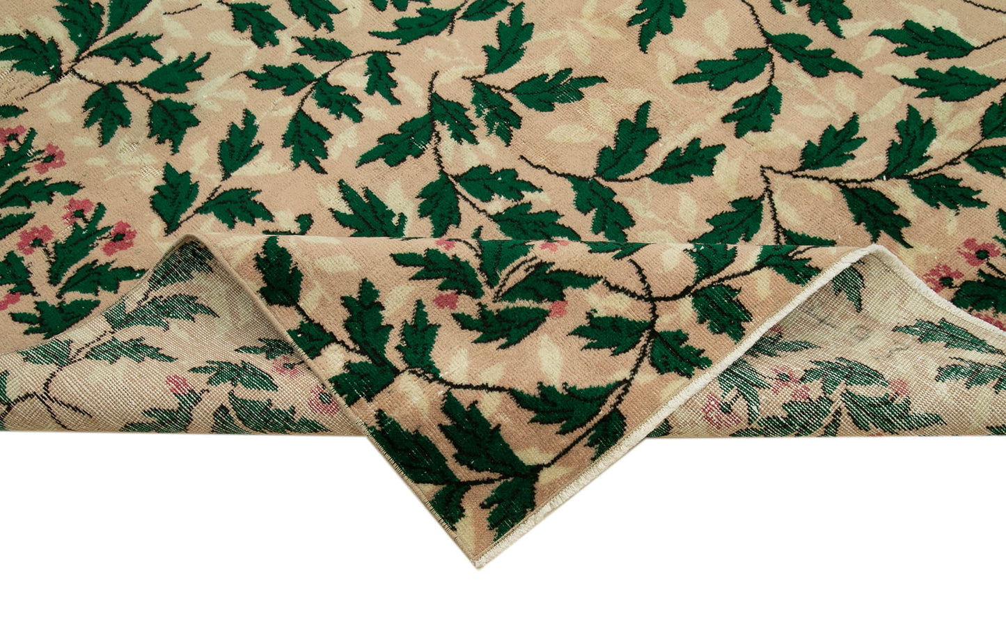 7x10 Beige Turkish Vintage Area Rug - 38792