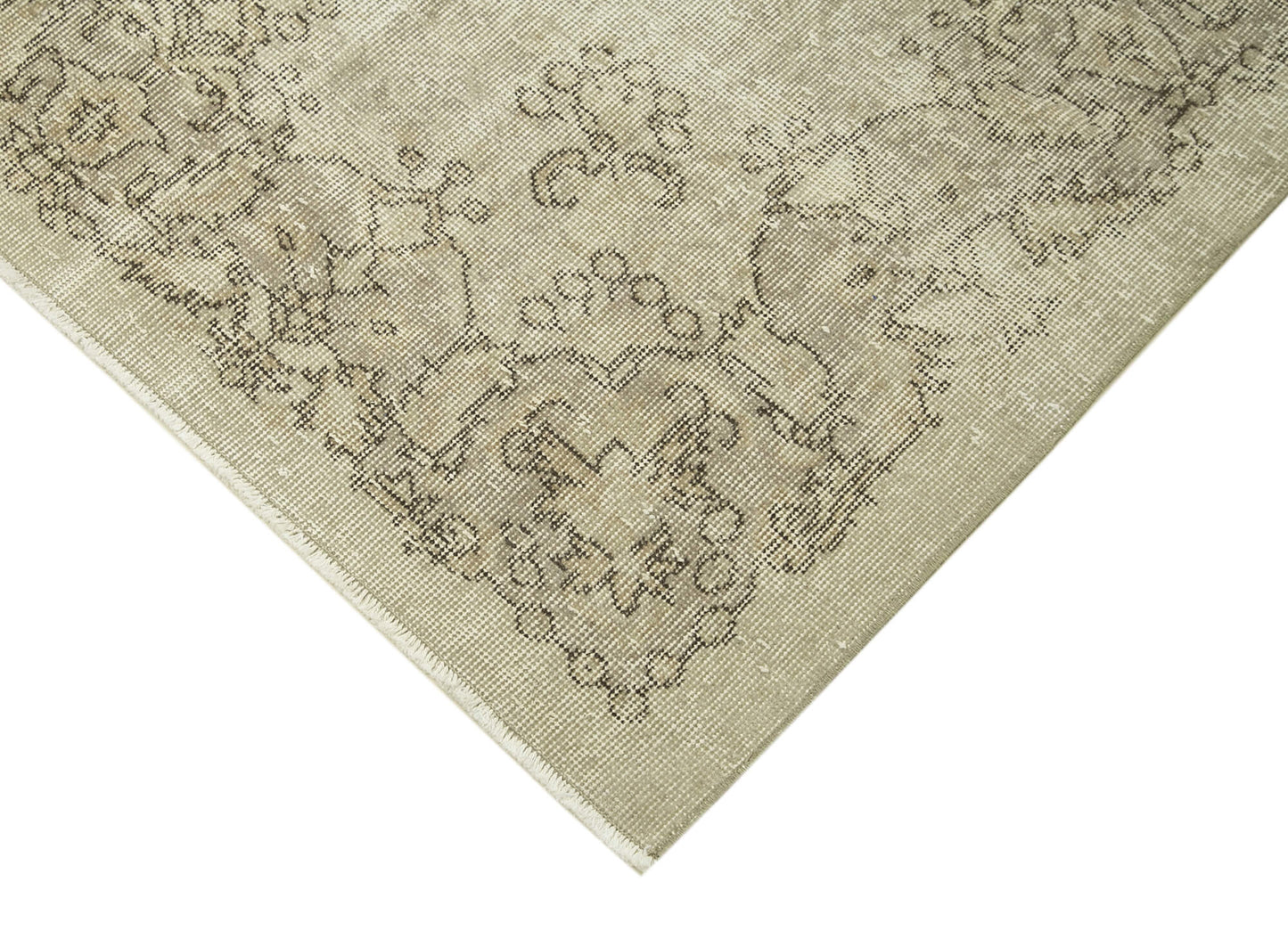 6x10 Beige Turkish Vintage Area Rug - 38940