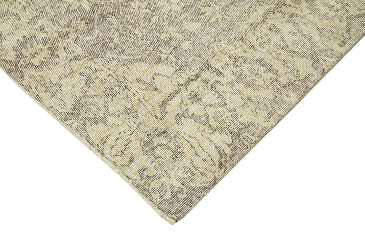 6x10 Beige Turkish Vintage Area Rug - 38951