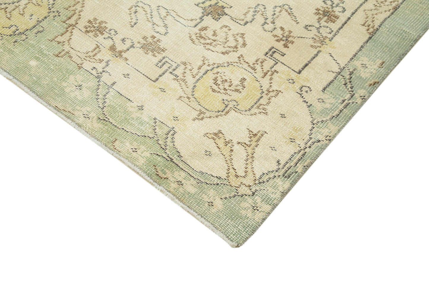 6x10 Beige Turkish Vintage Area Rug - 39043