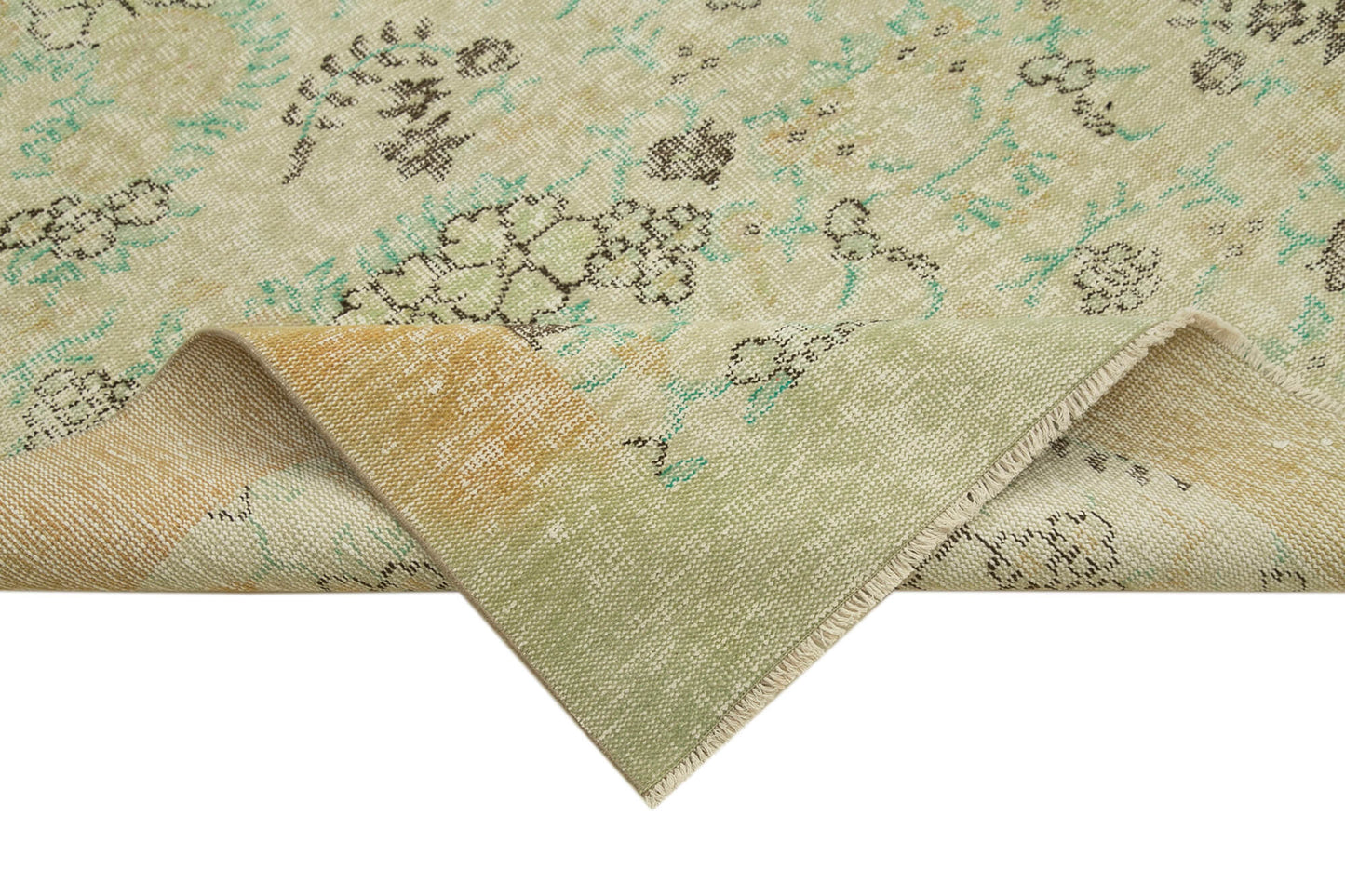 6x11 Beige Turkish Vintage Area Rug - 39051