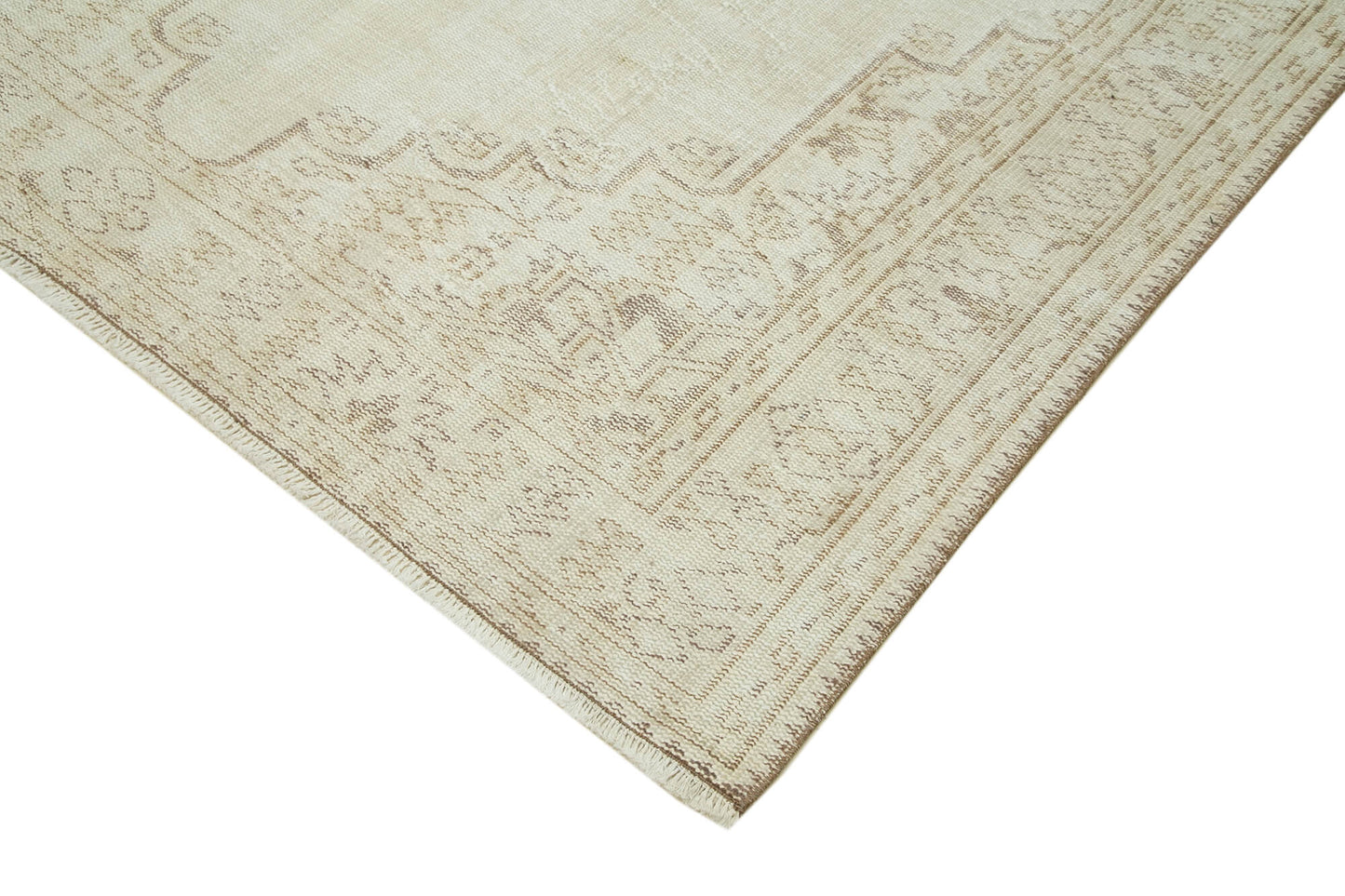 6x10 Beige Turkish Vintage Area Rug - 39067