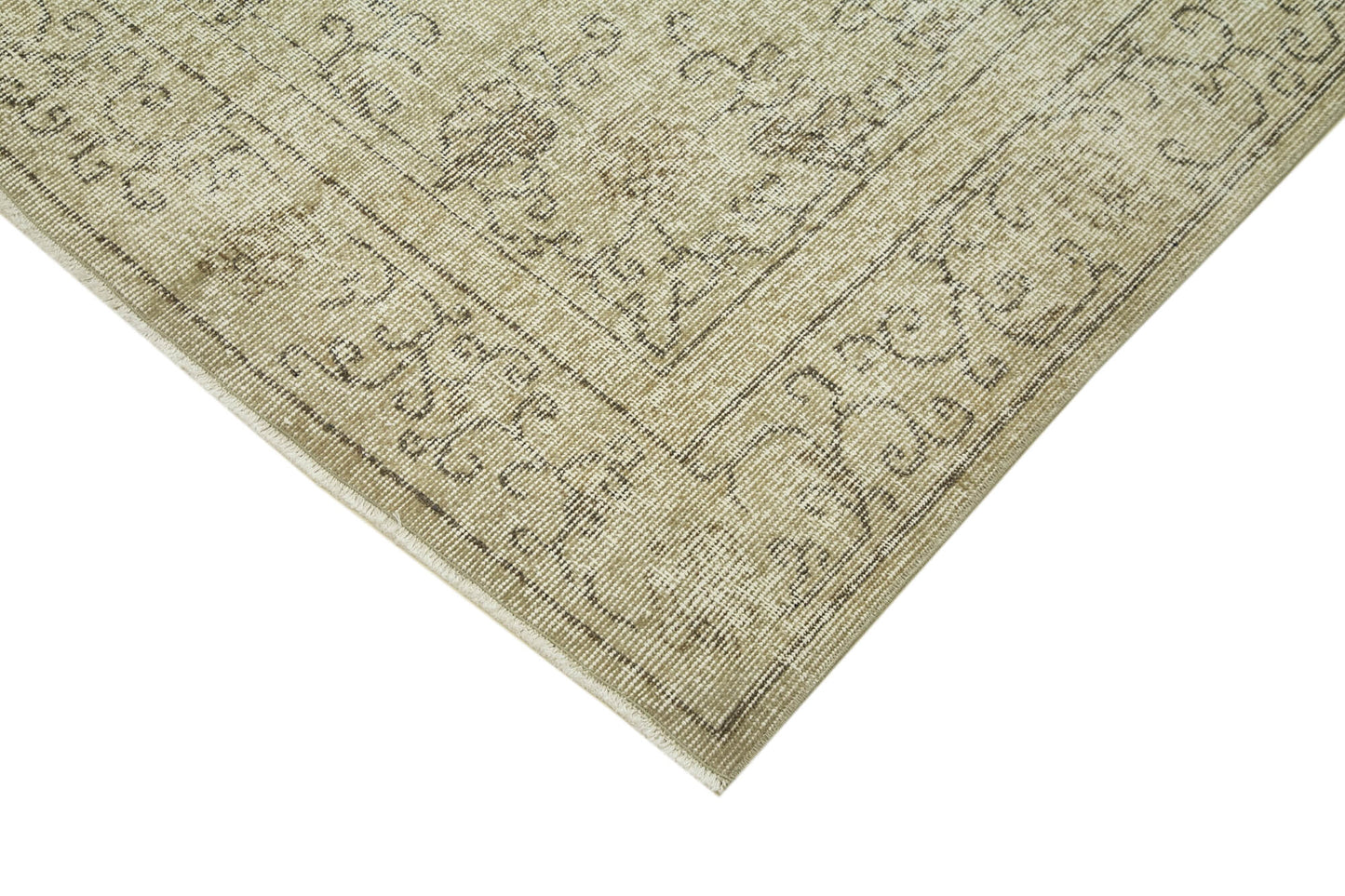 6x10 Beige Turkish Vintage Area Rug - 39298