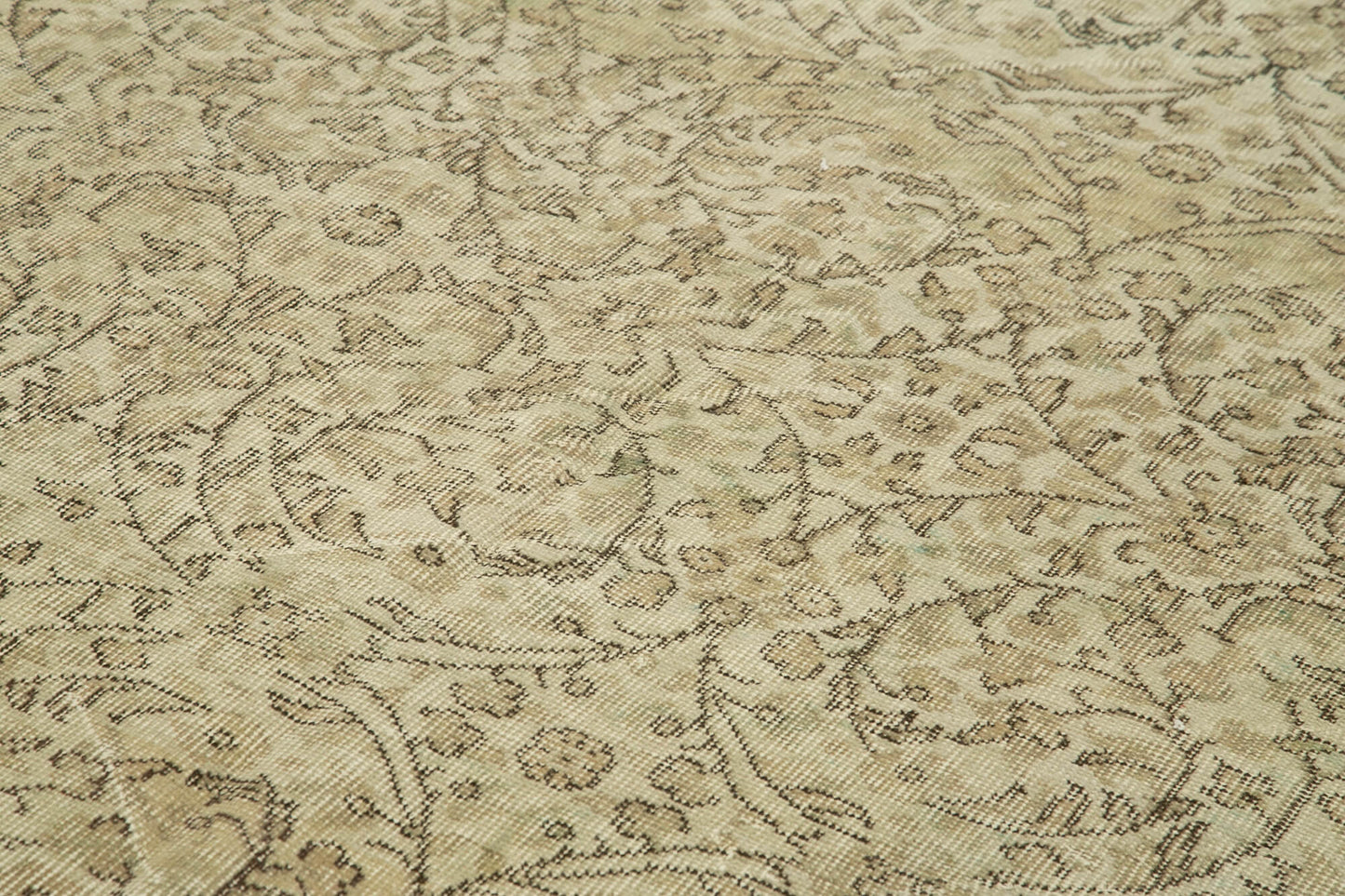 6x10 Beige Turkish Vintage Area Rug - 39307