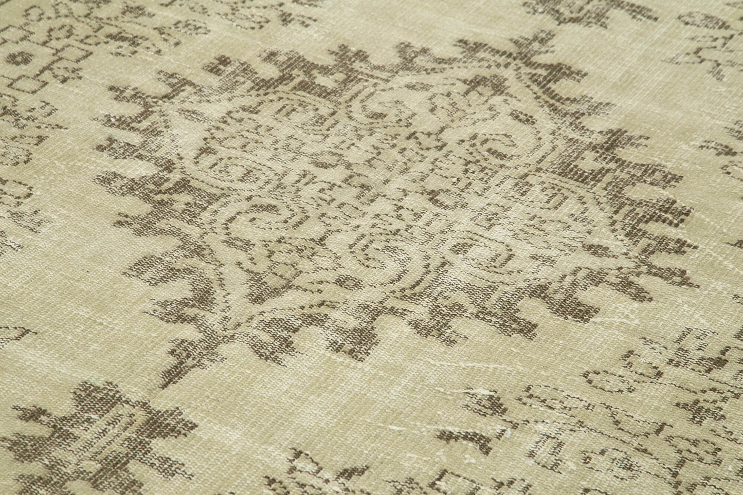 6x10 Beige Turkish Vintage Area Rug - 39324