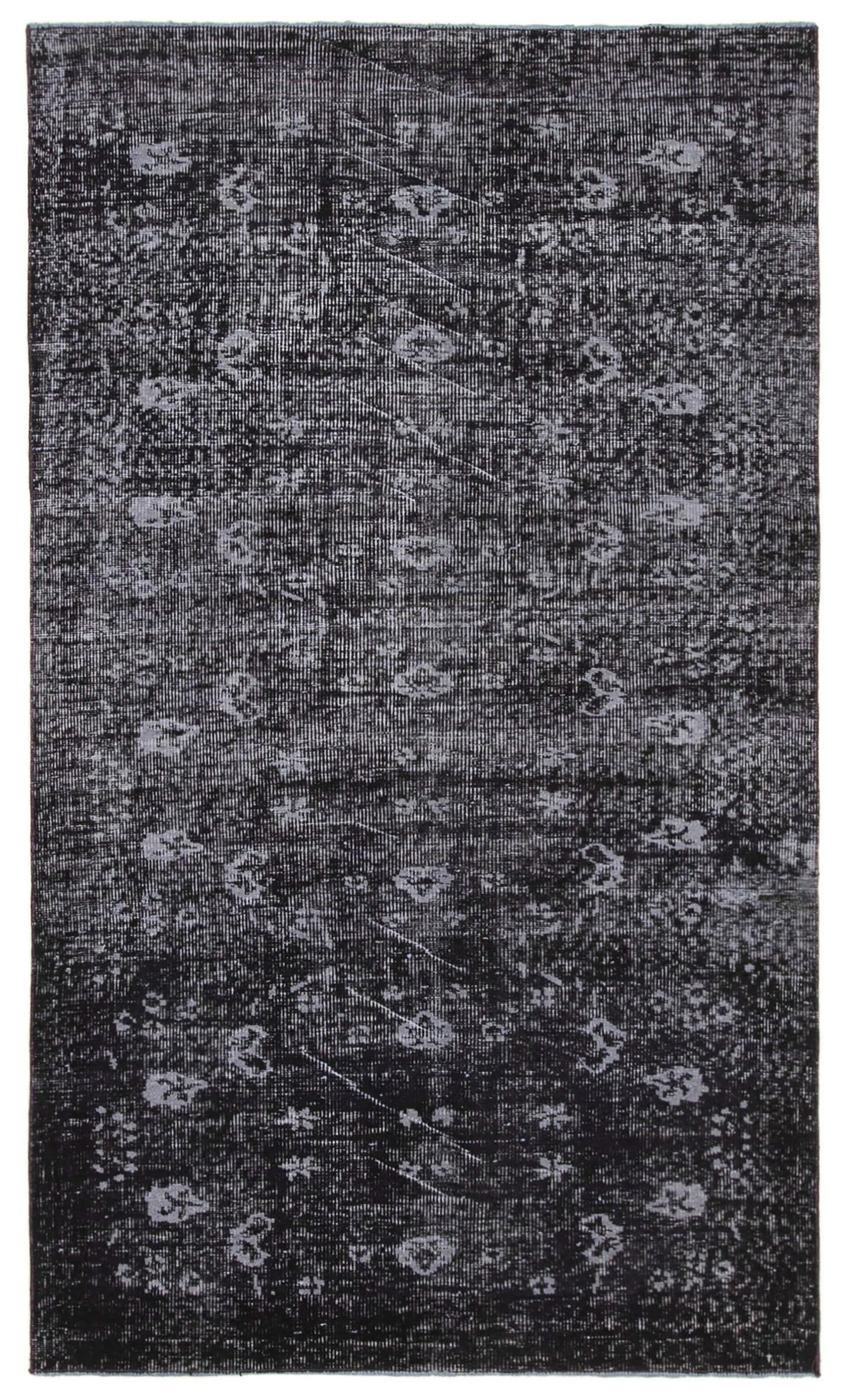 5x9 Black Overdyed Rug - 39386