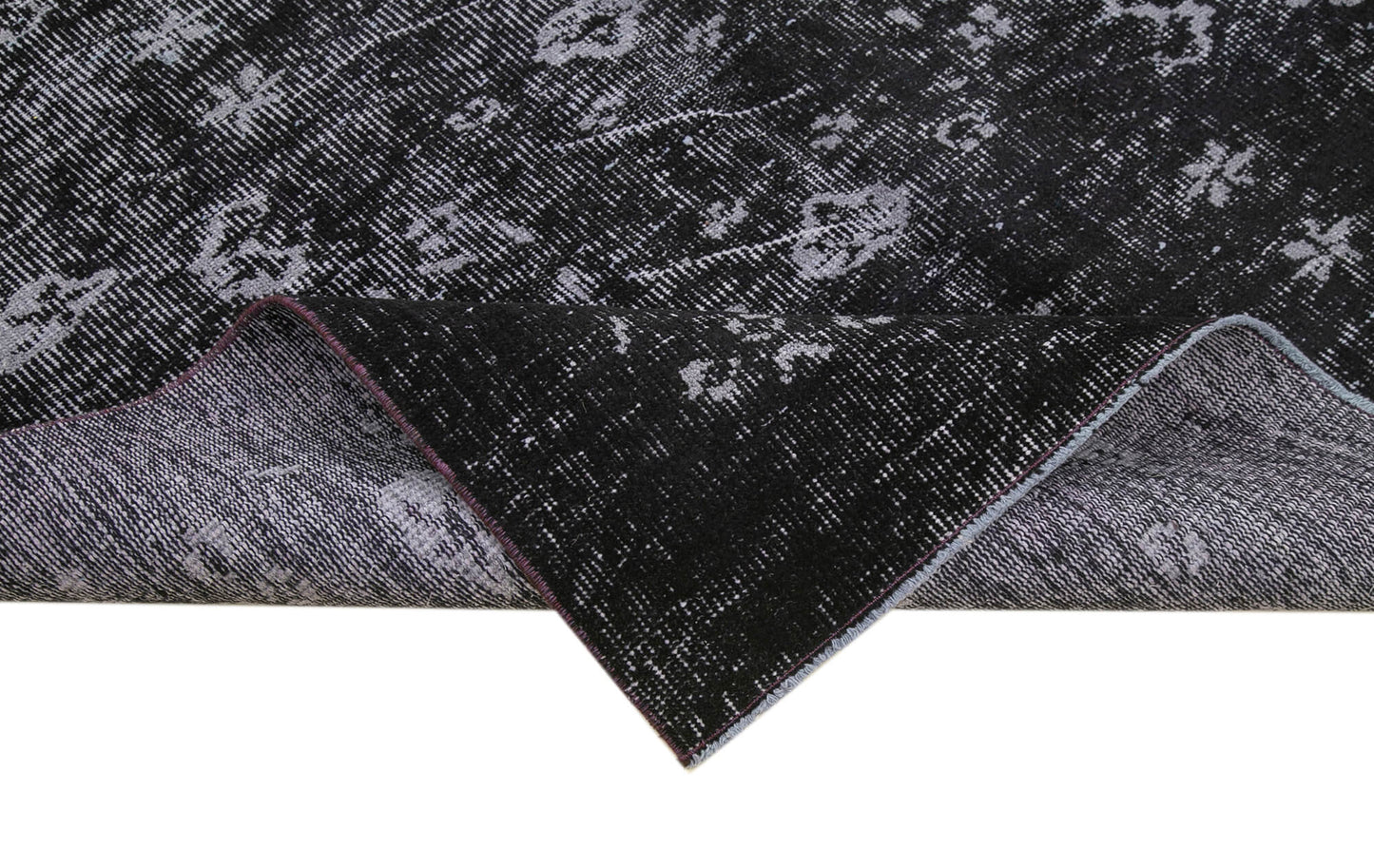 5x9 Black Overdyed Rug - 39386